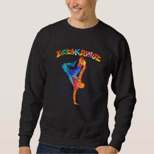 Cooles Frühstück & Hip Hop Musik Grafik Sweatshirt
