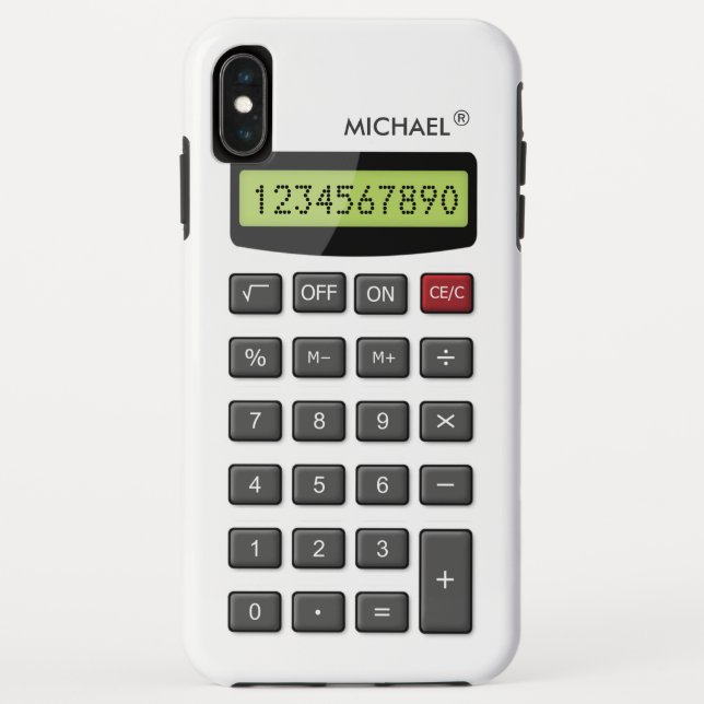 Cooles Fun Calculator-Muster mit benutzerdefiniert Case-Mate iPhone Hülle (Rückseite)