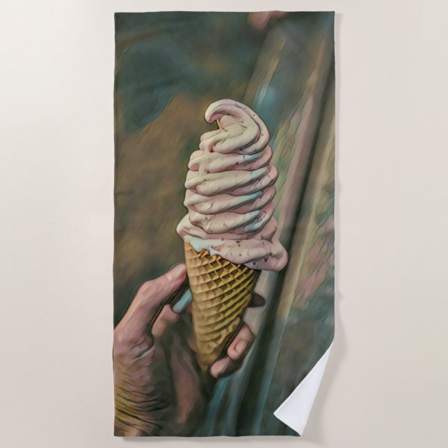 Cooles Gefriereis Strandtuch (Vorderseite)