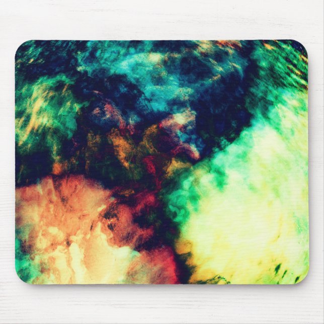 Cooles gemaltes dunkles abstraktes Rauch-Muster Mousepad (Vorne)