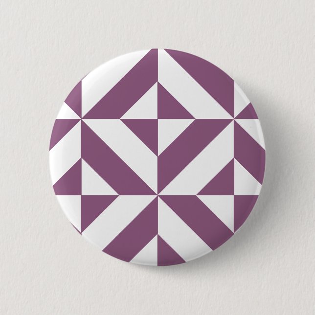 Cooles geometrisches Deko Cube Muster Button (Vorderseite)