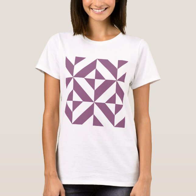 Cooles geometrisches Deko Cube Muster T-Shirt (Vorderseite)