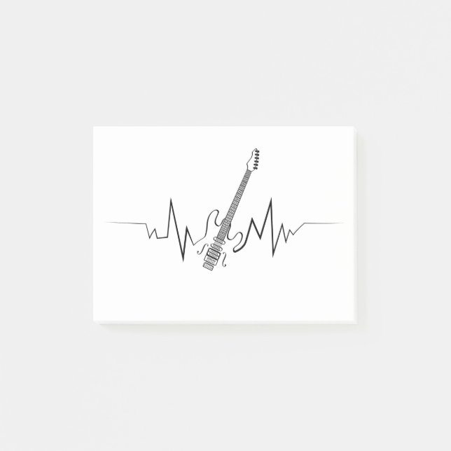 Cooles Geschenk für Gitarristen Post-it Klebezettel (Vorderseite)