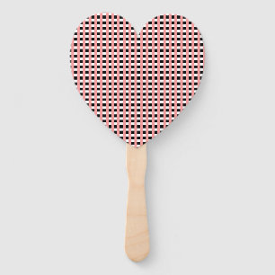 Cooles Gingham Pink Black and White Design Fächer