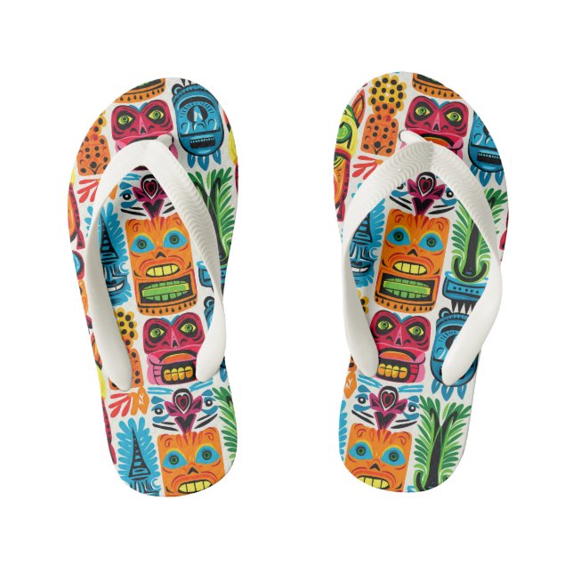 Cooles Girl-Fliesen-Strandmuster Kid's Kinderbadesandalen (Fußbett)