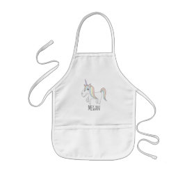 Cooles Girl's Doodle Magical Unicorn mit Namen Kinderschürze