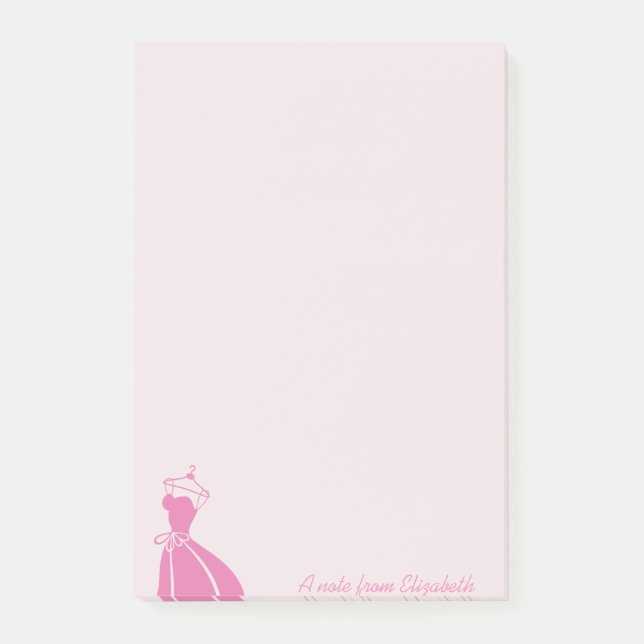 Cooles Girly Dress - Personalisiert Post-it Klebezettel (Vorderseite)