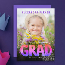 Cooles Girly Graduate Lila Pink Gradient Foto