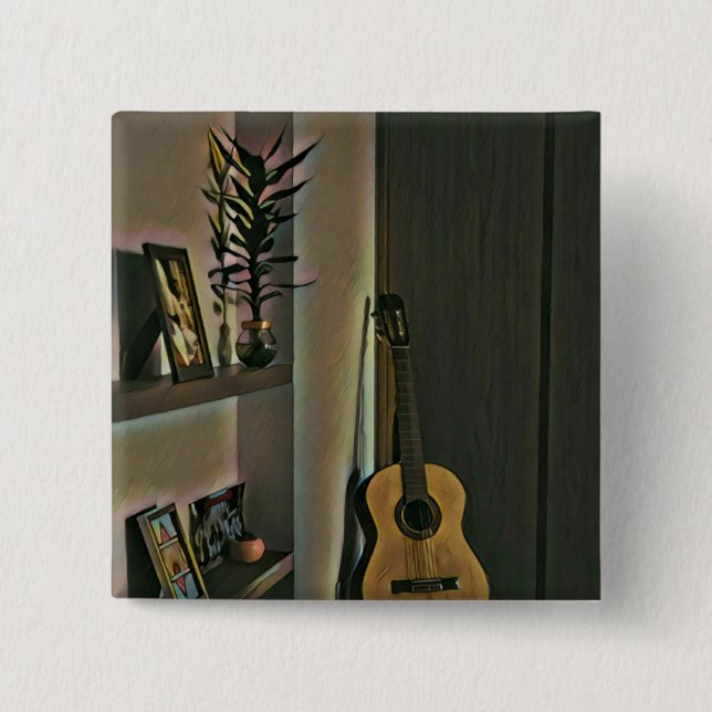 Cooles Gitarrengeschenk Button (Vorderseite)