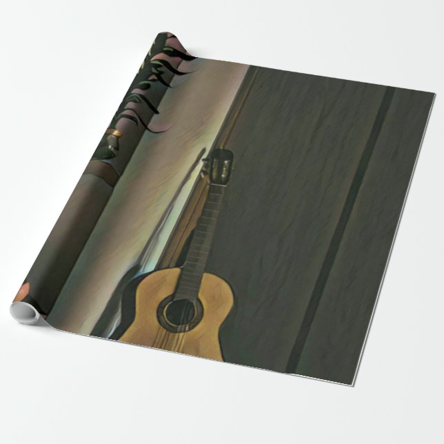 Cooles Gitarrengeschenk Geschenkpapier (Ungerollt)