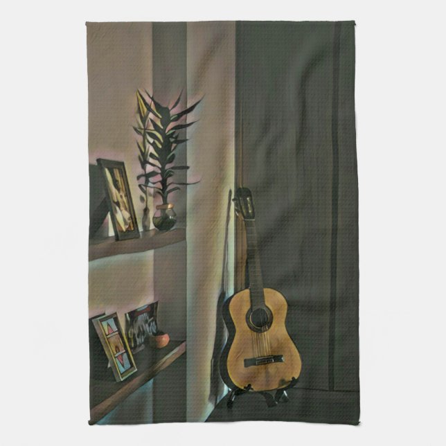 Cooles Gitarrengeschenk Geschirrtuch (Vertikal)
