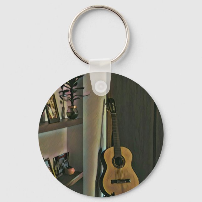 Cooles Gitarrengeschenk Schlüsselanhänger (Vorderseite)