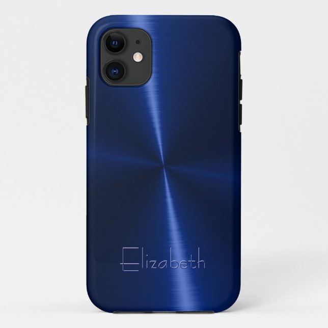 Cooles glänzendes Radialstahlmetall Case-Mate iPhone Hülle (Rückseite)