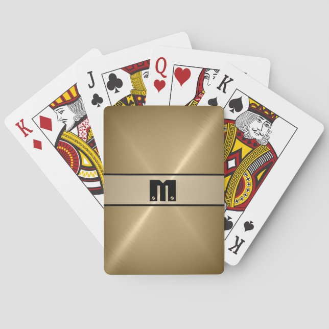 Cooles glänzendes rostfreier Stahl-Metall Spielkarten (Rückseite)
