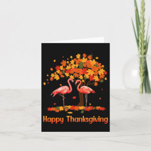 Cooles Glück Thanksgiving Fall Flamingo Lover Karte