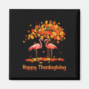 Cooles Glück Thanksgiving Fall Flamingo Lover Magnet