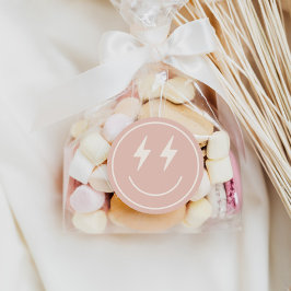 Cooles glückliches Gesicht eines Mädchens Runder Aufkleber