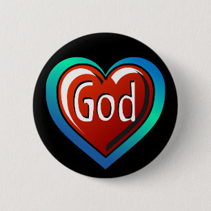 Cooles GOD Herz Button