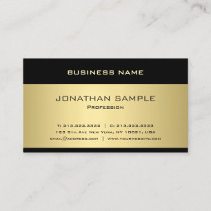 Cooles Gold Look Template Elegant Modernes Gracefu Visitenkarte