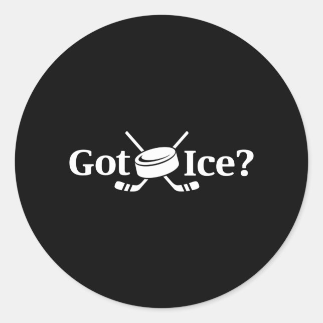Cooles Got Eishockey-Logo Runder Aufkleber (Vorderseite)