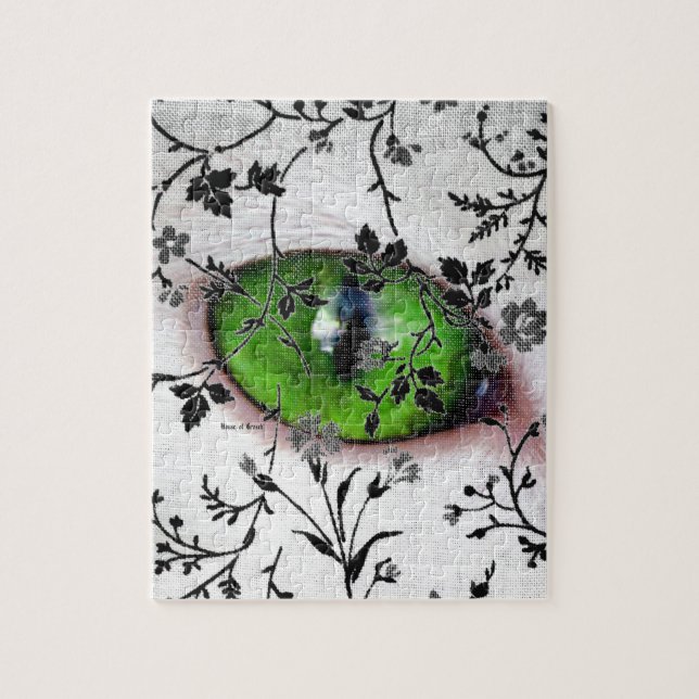 Cooles gotisches Girly mit Blumenauge der Katze (Vertikal)