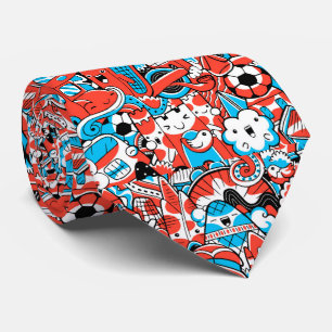 cooles Graffiti-Muster Krawatte