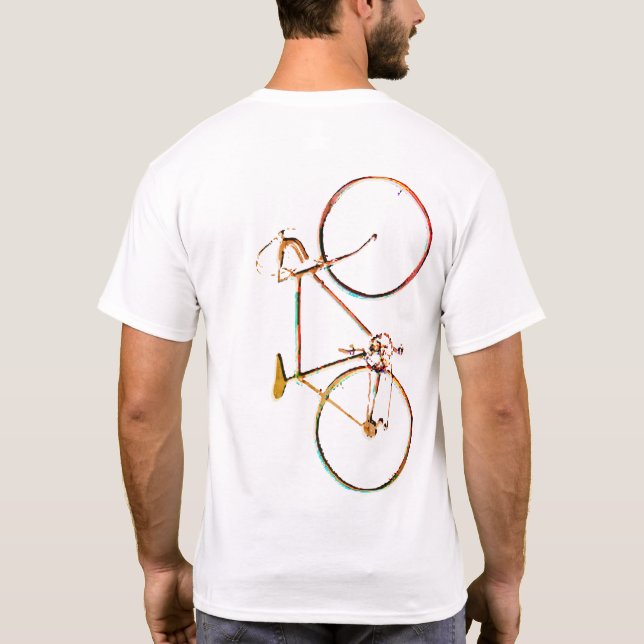 cooles grafisches.rad für stilvolle Biker T-Shirt (Rückseite)