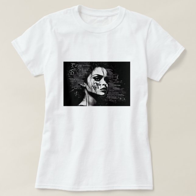 Cooles grafisches T-Shirt - Abstand von der Masse (Design vorne)