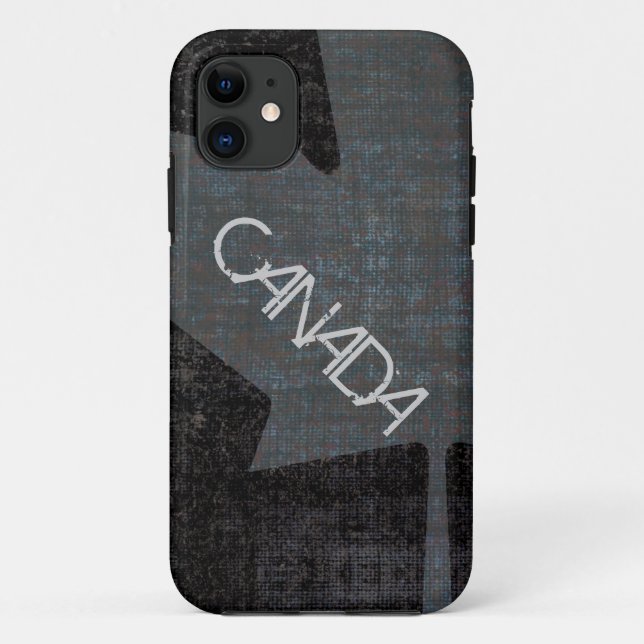 Cooles Grau auf schwarzem kanadischem Case-Mate iPhone Hülle (Rückseite)