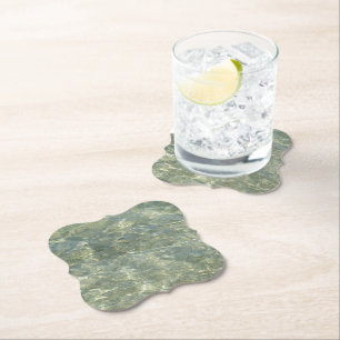 Cooles graues Wassermuster Papier Untersetzer