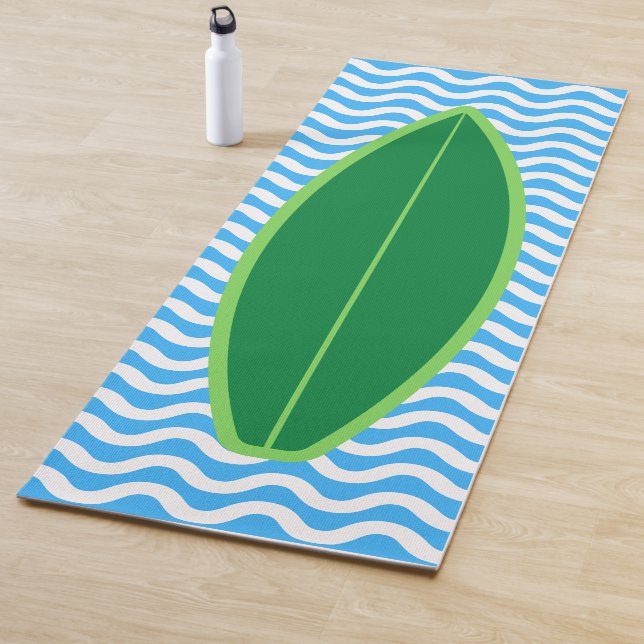 Cooles Green Blue Waves Surfen Yoga Mat Yogamatte (Beispiel)