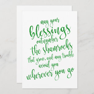 Cooles Green Glitzer St Patrick's Day Party Einladung