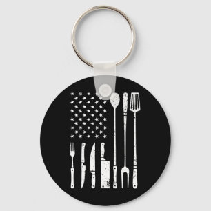 Cooles Grillen für Männer - Flag Grillen Rbeque Sm Schlüsselanhänger