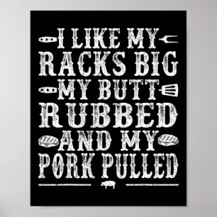 Cooles Grillen für Männer Frauen Schweinefleisch R Poster