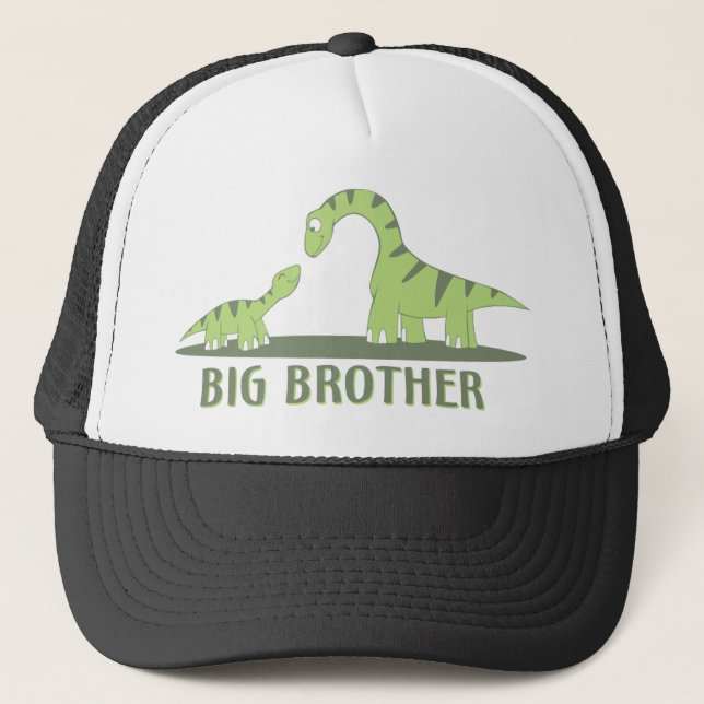 Cooles großer Bruder-Shirt - Dinosaurier-Thema Truckerkappe (Vorderseite)