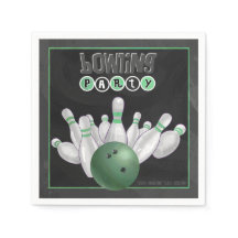 Cooles Grünbuch zum Party "Grüne Bowlinge" Napkins