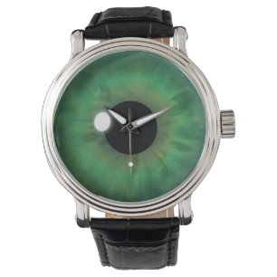 Cooles grünes Auge Iris Eyeball Custom Wrist Watch Armbanduhr
