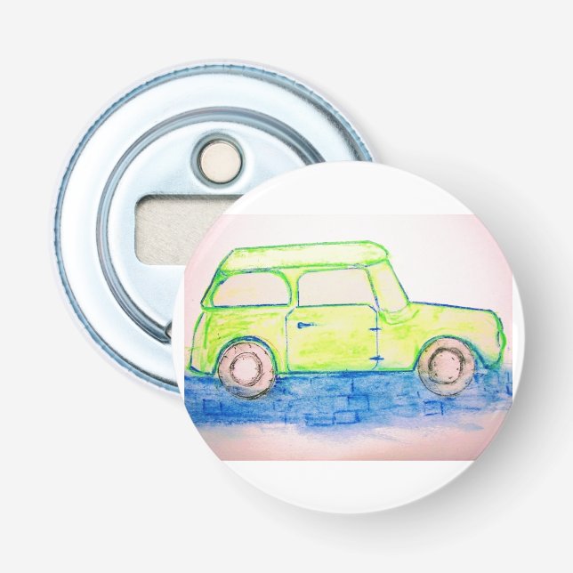 Cooles grünes Auto Flaschenöffner (Vorderseite)