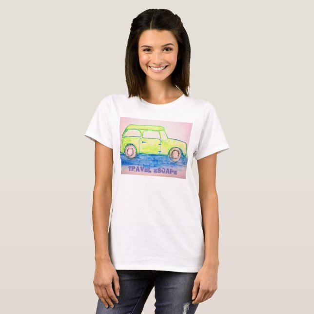Cooles Grünes Auto T-Shirt (Vorne ganz)