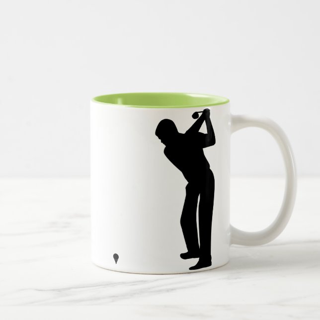 Cooles grünes Golf Zweifarbige Tasse (Rechts)