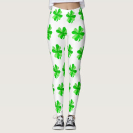 Cooles grünes irisches Kleeblatt Cloud Patricks Da Leggings