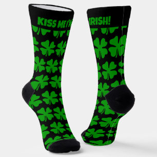 Cooles, grünes Kleeblatt St Patrick's Day Party Socken