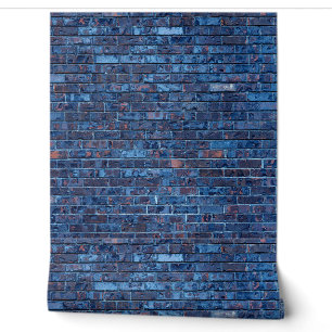 Cooles Grunge Blaues Ziegelmuster Tapete