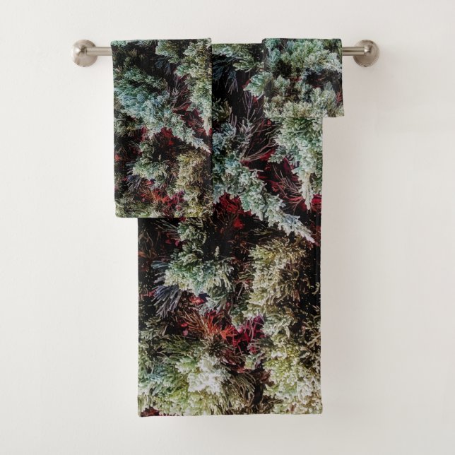 Cooles Grünlandmuster Badhandtuch Set (Insitu)