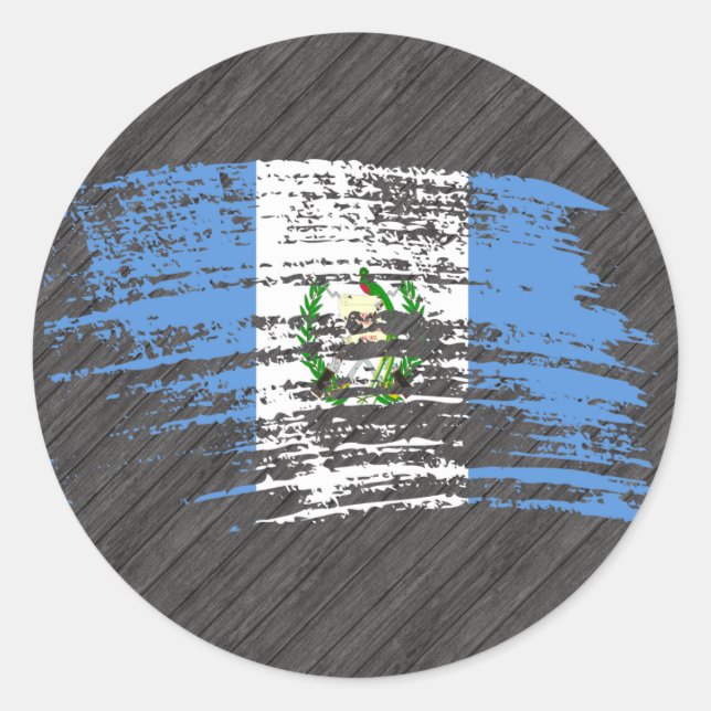 Cooles guatemaltekisches Flaggendesign Runder Aufkleber (Vorderseite)
