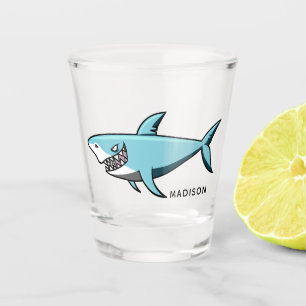 Cooles Haifisch-Name-Schussglas Schnapsglas