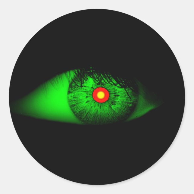 Cooles Halloween-Auge der Hexe/Haus-von-Grosch Runder Aufkleber (Vorderseite)
