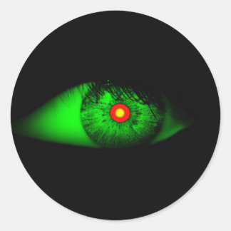 Cooles Halloween-Auge der Hexe/Haus-von-Grosch Runder Aufkleber