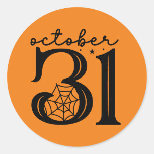 Cooles Halloween-Datum Holiday Classic Runder Aufkleber