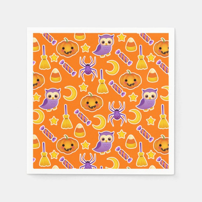Cooles Halloween-Musterdesign Serviette (Vorderseite)